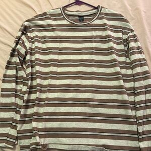 Brown striped long-sleeve
